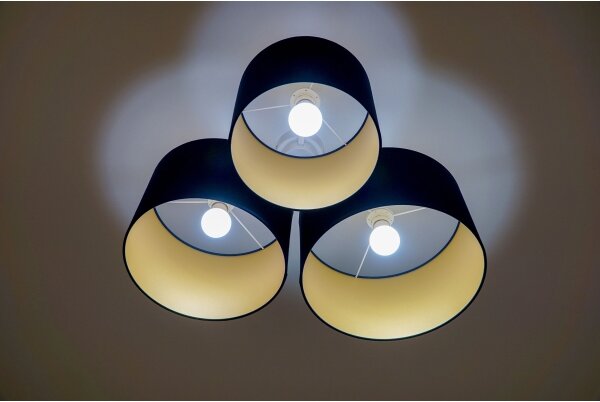 Duolla - Plafoniera ROLLER TRIO 3xE27/60W/230V blu