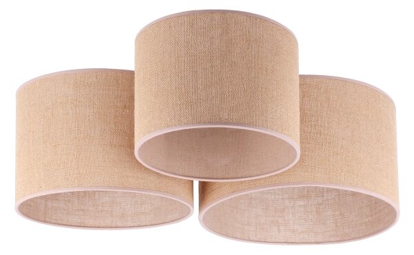 Duolla - Plafoniera ROLLER TRIO 3xE27/60W/230V beige