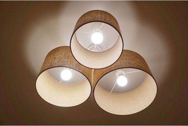 Duolla - Plafoniera ROLLER TRIO 3xE27/60W/230V beige