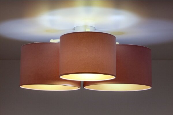 Duolla - Plafoniera ROLLER TRIO 3xE27/60W/230V rosa