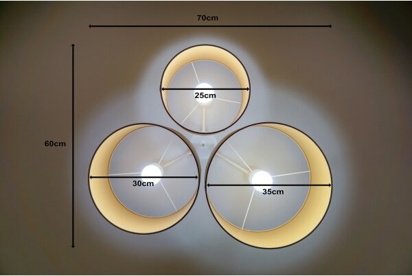 Duolla - Plafoniera ROLLER TRIO 3xE27/60W/230V marrone