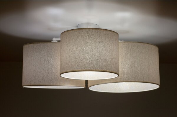 Duolla - Plafoniera ROLLER TRIO 3xE27/60W/230V bianco/oro