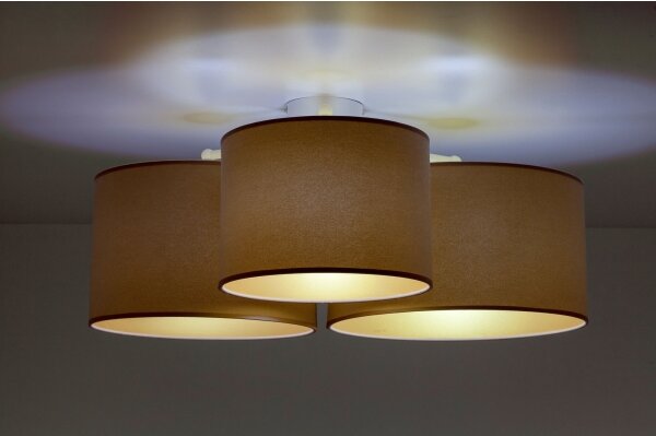 Duolla - Plafoniera ROLLER TRIO 3xE27/60W/230V marrone
