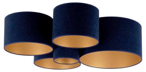 Duolla - Plafoniera ROLLER PENTO 5xE27/60W/230V blu