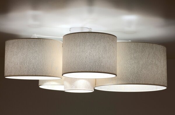 Duolla - Plafoniera ROLLER PENTO 5xE27/60W/230V oro