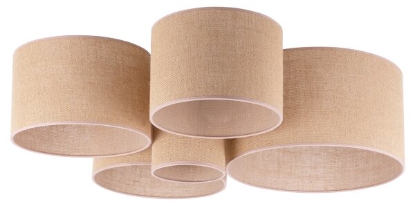 Duolla - Plafoniera ROLLER PENTO 5xE27/60W/230V beige