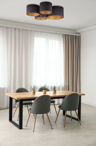 Duolla - Plafoniera ROLLER PENTO 5xE27/60W/230V antracite
