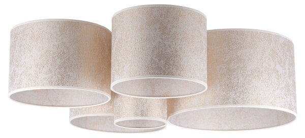 Duolla - Plafoniera ROLLER PENTO 5xE27/60W/230V oro