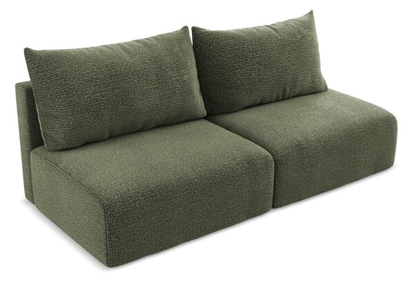Divano verde allungabile/con contenitore 216 cm Kalena – Makamii