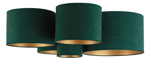 Duolla - Plafoniera ROLLER PENTO 5xE27/60W/230V verde/oro