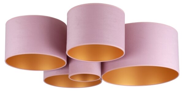 Duolla - Plafoniera ROLLER PENTO 5xE27/60W/230V rosa