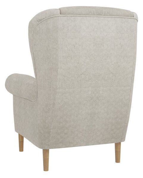 Poltrona con braccioli beige Swan – Ropez