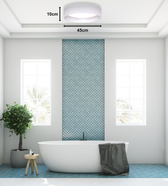 Duolla - Plafoniera LED ROLLER LED/24W/230V diametro 45 cm bianco