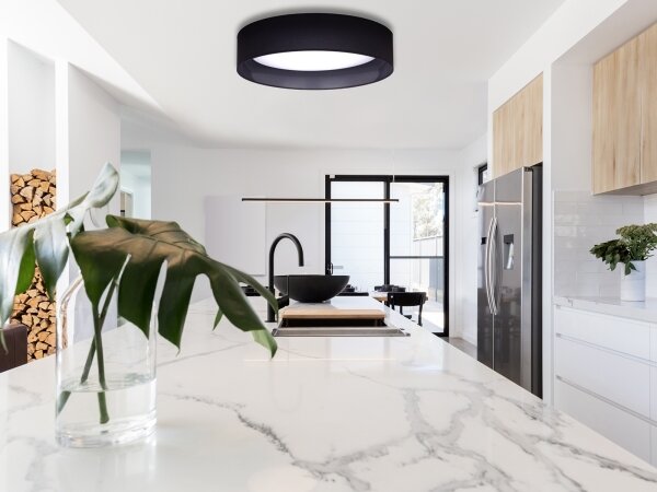 Duolla - Plafoniera LED ROLLER LED/24W/230V diametro 45 cm nero