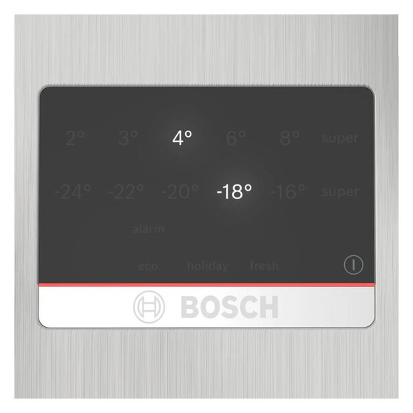 Bosch KGN367LDF Inox Look Frigorifero Combinato 186x60 NoFrost VitaFresh 0°C Inverter Display ManiglieIntegrate Serie4