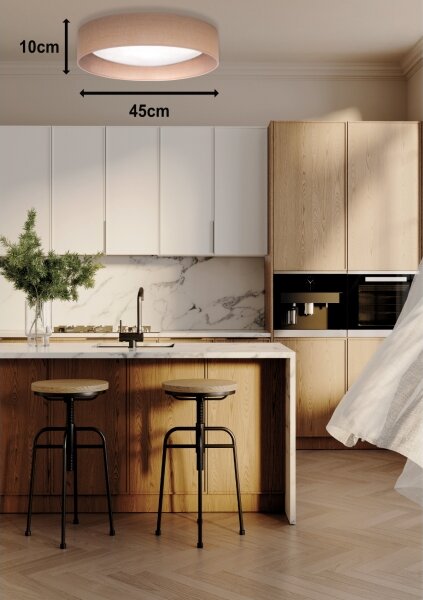 Duolla - Plafoniera LED ROLLER LED/24W/230V diametro 45 cm marrone chiaro