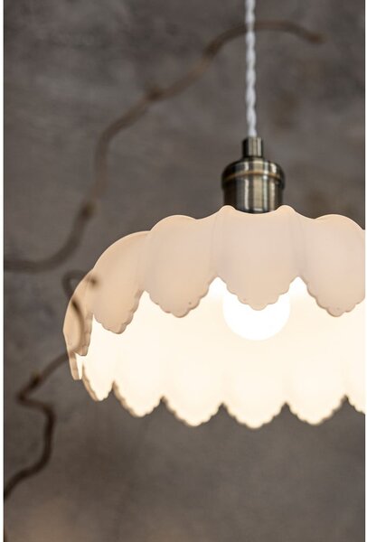Lampadario bianco e color ottone con paralume in vetro ø 25,5 cm Kurage – Markslöjd