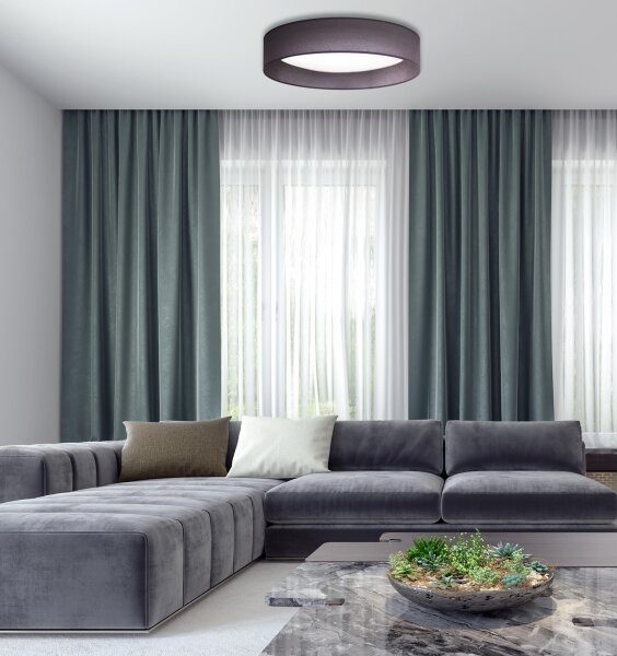 Duolla - Plafoniera LED ROLLER LED/24W/230V diametro 45 cm antracite