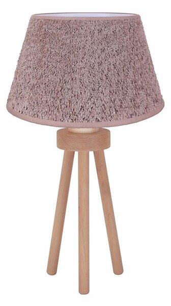 Duolla - Lampada da tavolo BOUCLE 1xE27/15W/230V diametro 28 cm marrone/legno