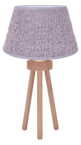 Duolla - Lampada da tavolo BOUCLE 1xE27/15W/230V diametro 28 cm grigio/legno