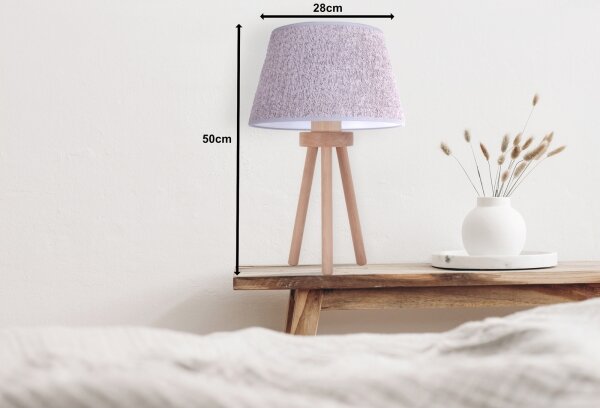 Duolla - Lampada da tavolo BOUCLE 1xE27/15W/230V diametro 28 cm grigio/legno
