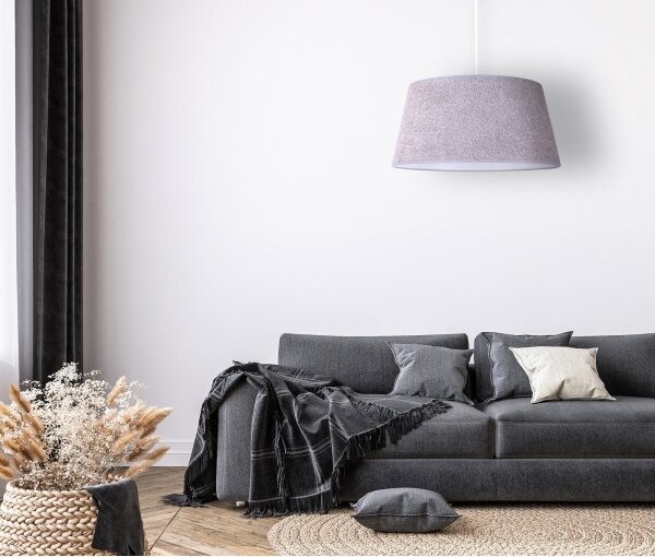 Duolla - Lampadario a sospensione con filo BOUCLE 1xE27/15W/230V diametro 50 cm grigio