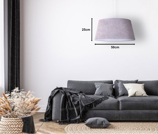 Duolla - Lampadario a sospensione con filo BOUCLE 1xE27/15W/230V diametro 50 cm grigio