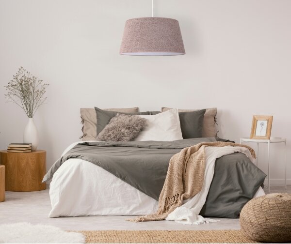 Duolla - Lampadario a sospensione con filo BOUCLE 1xE27/15W/230V diametro 50 cm marrone