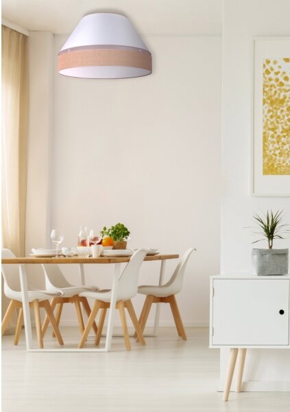 Duolla - Plafoniera AVIGNON 3xE27/15W/230V diametro 60 cm bianco/marrone
