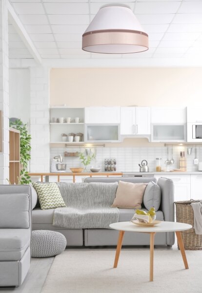 Duolla - Plafoniera AVIGNON 1xE27/15W/230V diametro 50 cm bianco/beige