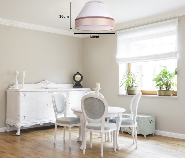 Duolla - Plafoniera AVIGNON 3xE27/15W/230V diametro 60 cm bianco/beige