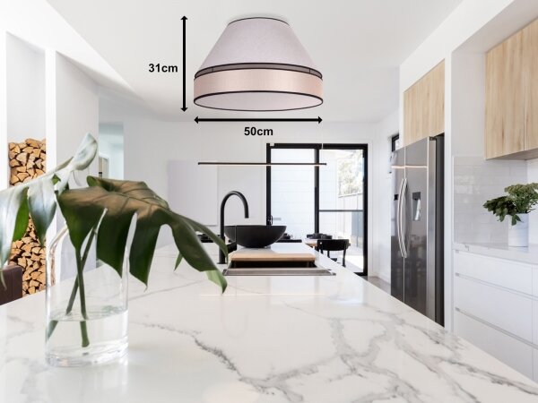 Duolla - Plafoniera AVIGNON 1xE27/15W/230V diametro 50 cm beige