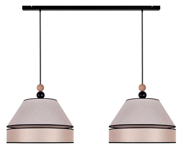 Duolla - Lampadario a sospensione con filo AVIGNON 2xE27/15W/230V beige