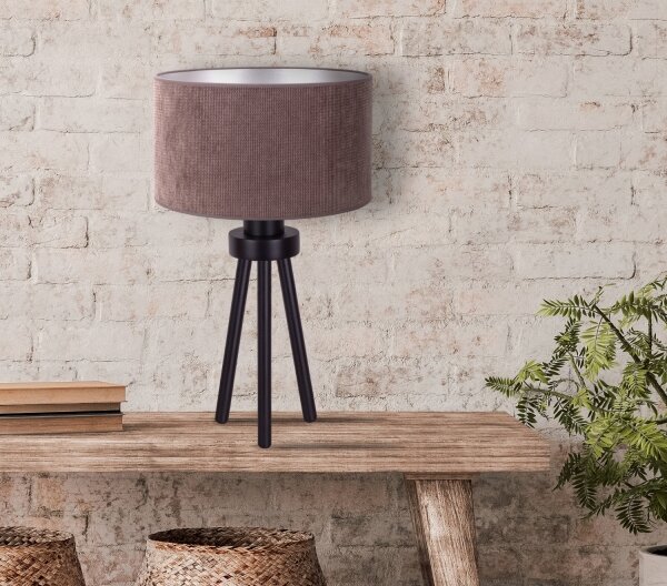 Duolla - Lampada da tavolo LYON 1xE27/15W/230V diametro 30 cm marrone