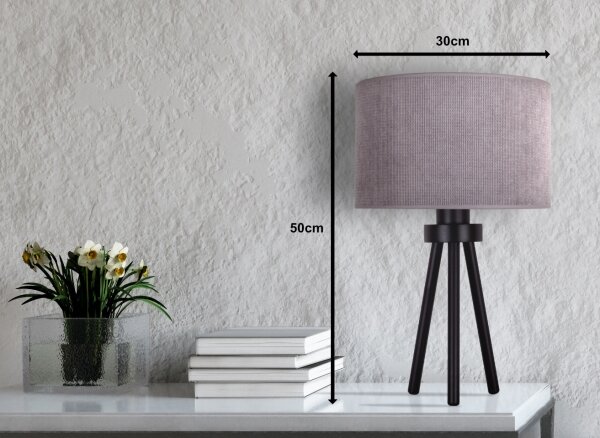 Duolla - Lampada da tavolo LYON 1xE27/15W/230V diametro 30 cm grigio