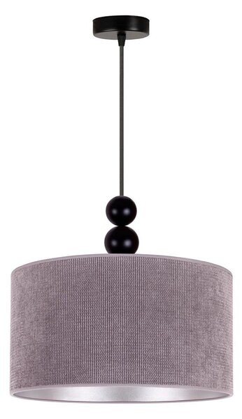 Duolla - Lampadario a sospensione con filo LYON 1xE27/15W/230V diametro 40 cm grigio