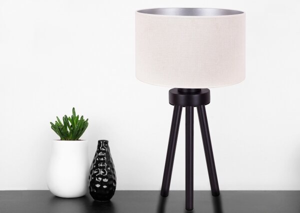 Duolla - Lampada da tavolo LYON 1xE27/15W/230V diametro 30 cm color crema