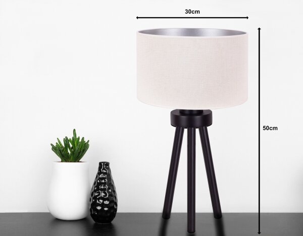 Duolla - Lampada da tavolo LYON 1xE27/15W/230V diametro 30 cm color crema