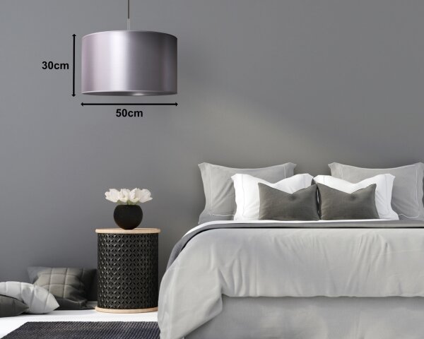 Duolla - Lampadario a sospensione con filo CANNES 1xE27/15W/230V diametro 50 cm argento
