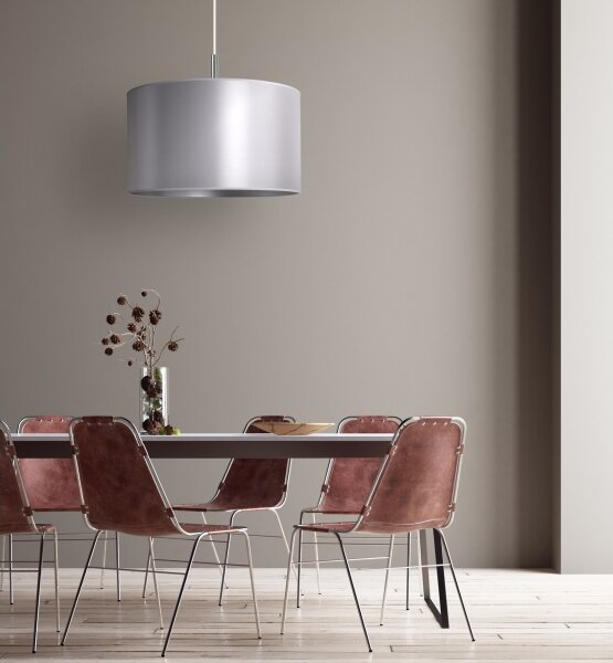 Duolla - Lampadario a sospensione con filo CANNES 1xE27/15W/230V diametro 50 cm argento