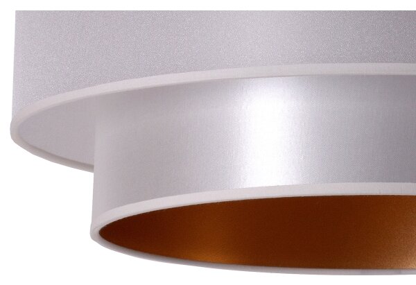 Duolla - Lampadario a sospensione con filo NANTES 1xE27/15W/230V diametro 45 cm argento/rame