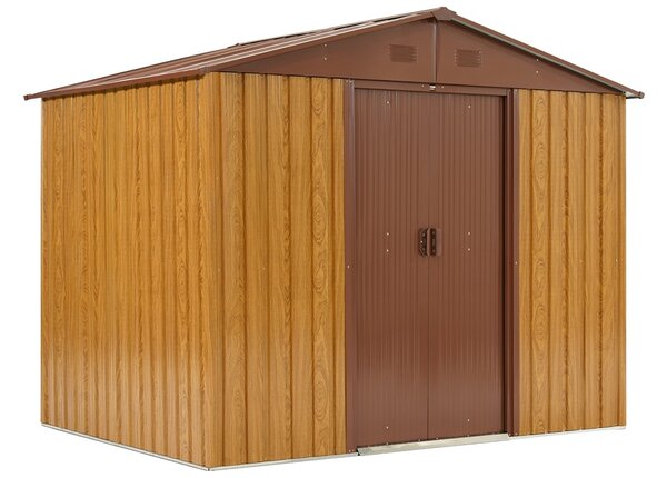 Casa degli attrezzi in metallo Helsinki 2,4 x 1,7 m Negozio Boss bronzo