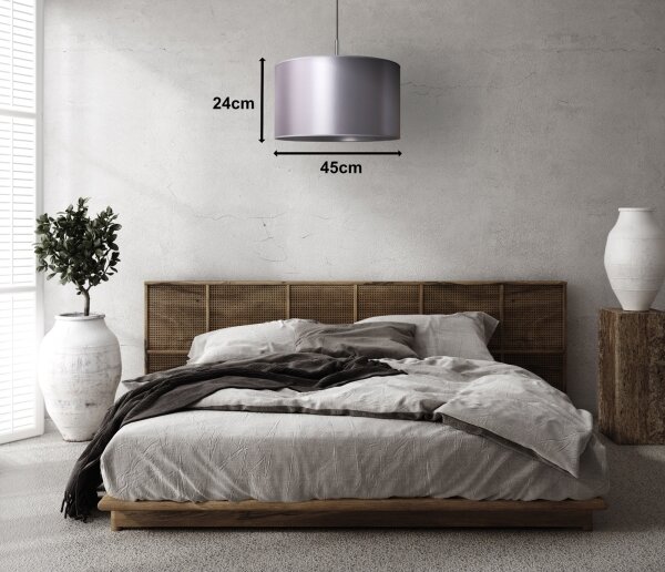 Duolla - Lampadario a sospensione con filo CANNES 1xE27/15W/230V diametro 45 cm argento