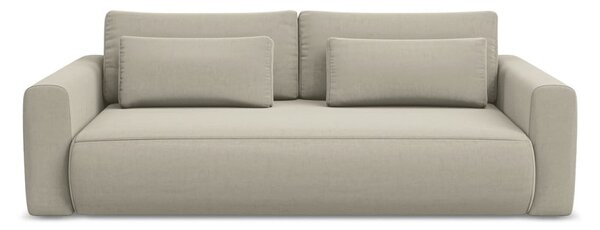Divano beige allungabile/con contenitore con rivestimento in velluto 238 cm Kapua – Makamii