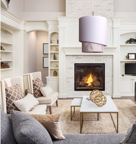 Duolla - Lampadario a sospensione con filo PARIGI 1xE27/15W/230V diametro 40 cm bianco/beige