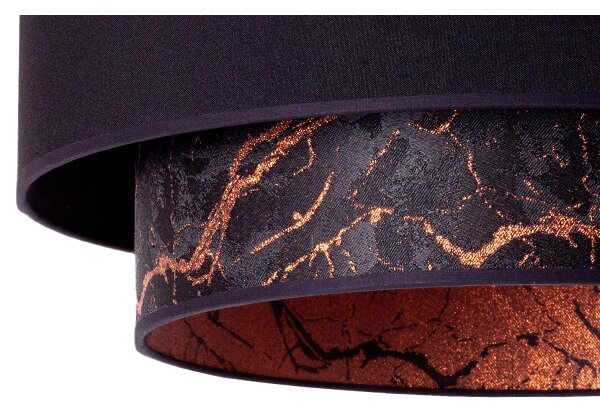 Duolla - Lampadario a sospensione con filo NANTES 1xE27/15W/230V diametro 45 cm nero/rame