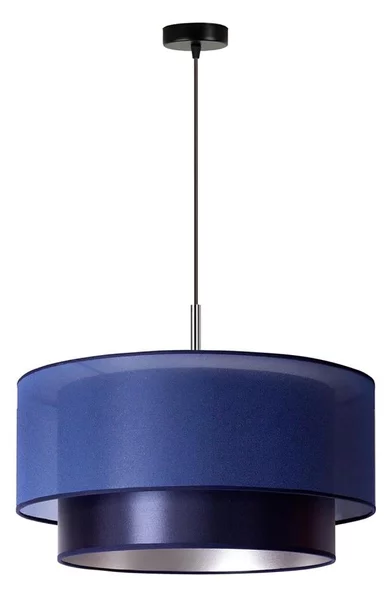 Duolla - Lampadario a sospensione con filo NANTES 1xE27/15W/230V diametro 45 cm blu/argento
