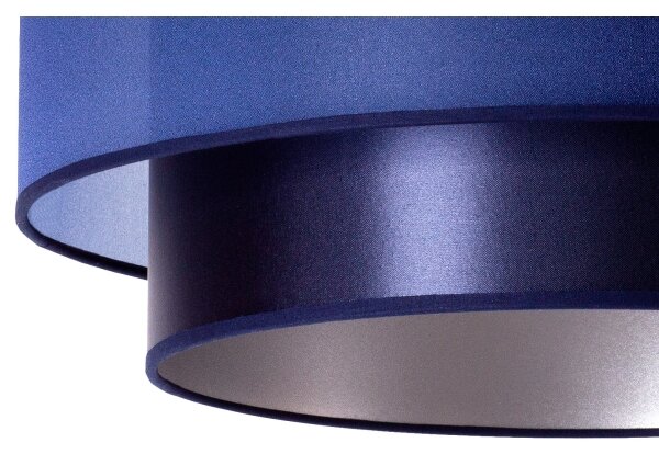 Duolla - Lampadario a sospensione con filo NANTES 1xE27/15W/230V diametro 45 cm blu/argento