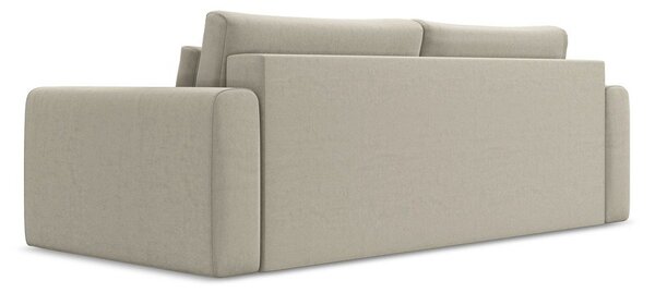 Divano beige allungabile/con contenitore con rivestimento in velluto 238 cm Kapua – Makamii