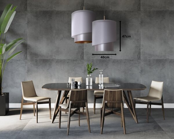 Duolla - Lampadario a sospensione con filo PARIGI 1xE27/15W/230V diametro 40 cm argento/oro